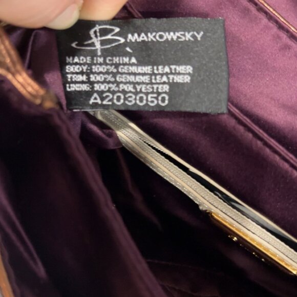B Makowsky Genuine Leather Purse NWT - Picture 6 of 12